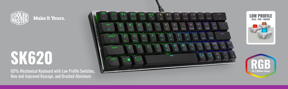 Cooler Master SK620 60% Mechanical Keyboard